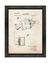 Spacecraft Radiator Cover Patent Print Old Look with Beveled Wood Frame - £19.57 GBP+