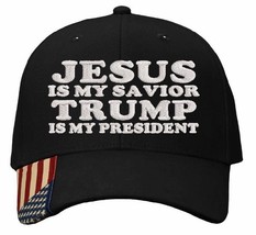 Jesus is my savior Trump is my President Outdoor Cap USA300 Flag Brim Ha... - $24.99