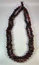 Vtg. Jade Nephrite Carved Beads Necklace Intricately Carved 108 Beads Each OOAK! - £686.11 GBP