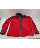 L.L.Bean Pathfinder Soft-Shell Jacket Red Mens XL Reg Coat Water Res Ful... - $24.74