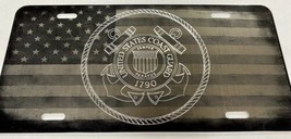 Combo Laser & Diamond Engraved US Coast Guard Car Tag Vanity License Plate Gift - £15.86 GBP