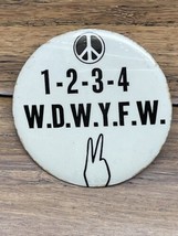 Lot Of 100 Vintage 1960s Vietnam War Protest Buttons 1-2-3-4 W.D.W.Y.F.W  JD - £231.97 GBP