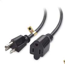 6Ft 16AWG Gauge Heavy Duty US 3-Prong AC Power Extension Cord Cable - UL,CUL,FT1 - £10.30 GBP
