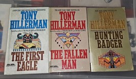 Tony Hillerman books, Hunting Badger, The First Eagle, The Fallen Man - $15.83