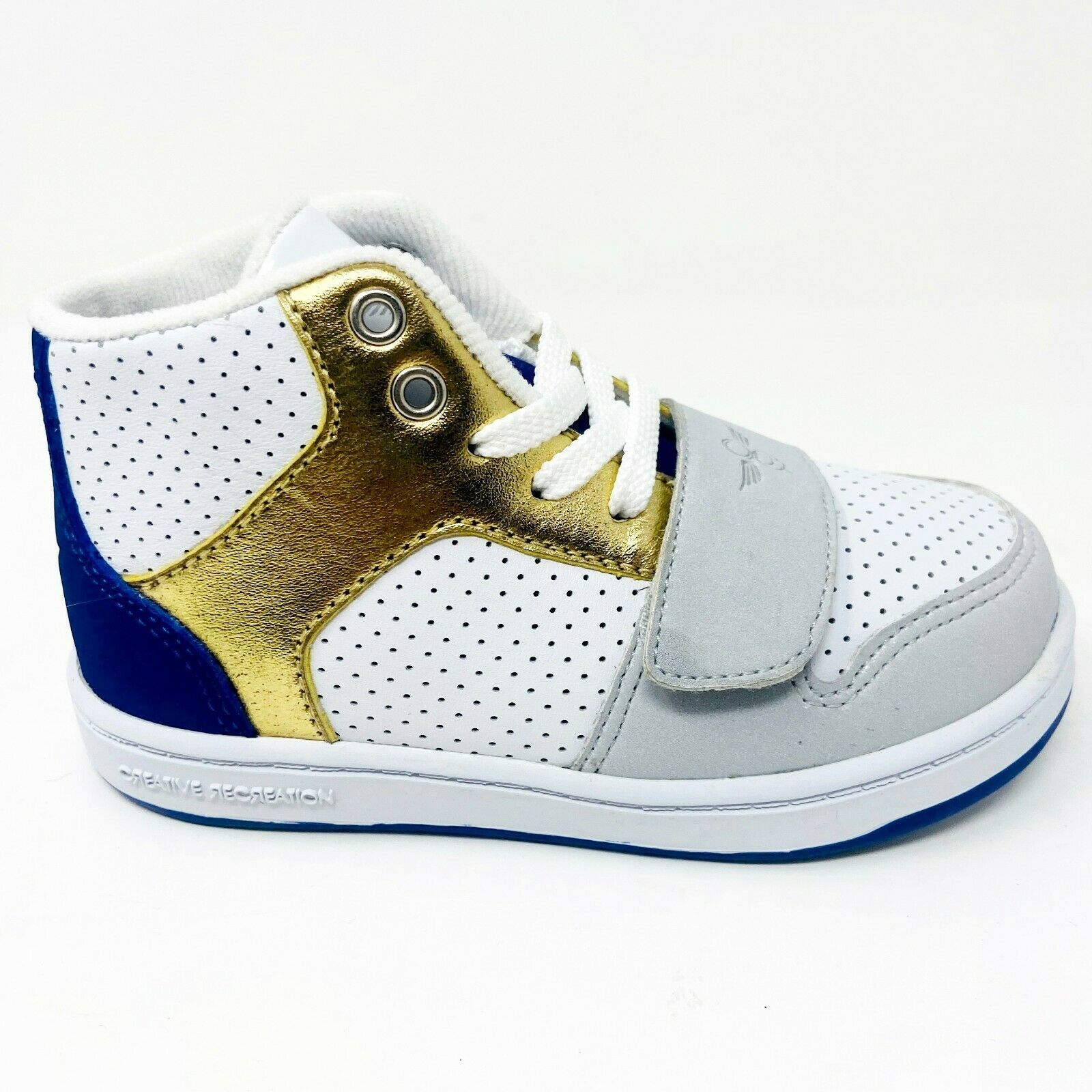 Creative Recreation Cesario Metallic Gold Vapor White Royal Toddler Shoes
