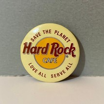 Vintage Hard Rock Cafe Pin Save The Planet Love All Serve All Collectible - £7.51 GBP