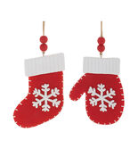 Mitten &amp; Stocking Ornaments Set of 12 - 829147 - €56,78 EUR