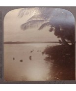 Vtg 1895 Underwood Stereoscope Card The Silver Moon Shone Down And All W... - £22.09 GBP