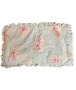 Simply Shabby Chic Pillow King Sham Ruffle Standard Floral Blue Pink Hydrangea - £20.09 GBP