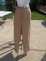 Nwt Badgley Mischka Beige Linen Pants Xl $135 - £39.37 GBP