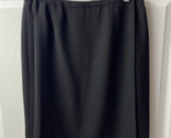 Charter Club Wrap Pencil Skirt Womens Size 14 Black Polyester Lined Knee... - $19.75