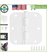 6-Pack 3.5-Inch Standard Door Hinges - Durable White Steel with Mounting... - $50.34 CAD
