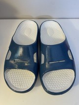 Spenco Fusion 2 Recovery Slides Pearl Ink Blue Sparkle size  M-8 W-9 - $23.99