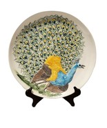 Beautiful Vintage Peacock Embossed Plate by SK? KS? or Sandi? Decorative... - £10.45 GBP