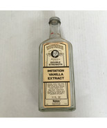 Vintage Watkins empty imitation vanilla extract glass bottle with metal cap - $19.75