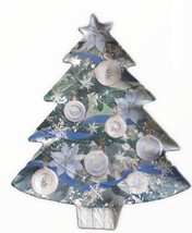 Christmas Tree Shaped Melamine Serving Platter Tray 9.5&quot;x11&quot; Apps Candy ... - £29.11 GBP