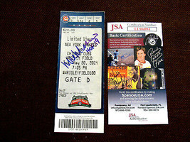 Mike Mussina Yankees Hof Signed Auto 2014 Cubs Yankees Wrigley Field Ticket Jsa - £93.41 GBP