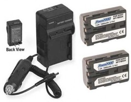 2 NP-FM55H Batteries + Charger For Sony Alpha DSLR-A100 DSLR-A100H DSLR-A100W/B - $91.99