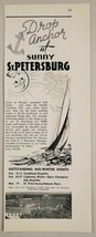 1949 Print Ad Sunny St Petersburg,Florida Sailboats Mid Winter Events - £7.27 GBP