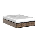 Full Metal Wood Platform Bed Frame with 4 Storage Drawers - 600 lbs Max ... - €418,92 EUR