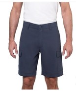 Wearfirst Mens Cargo Shorts Blue Stretch Pockets Comfort Waist Lightweight - $50.59 CAD