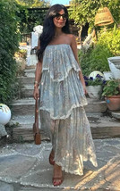 $169 ZARA ZW COLLECTION PRINTED LACE TRIM RUFFLE DRESS- SMALL - $2,232.15 MXN
