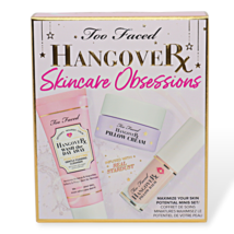 Too Faced Hangover Skincare Obsessions Set Cleanser, Moisturizer, Lip Tr... - $23.75