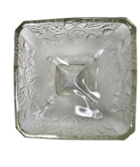 Vintage Clear Depression Indiana Glass Square Shape Nut Candy or Trinket... - £22.50 GBP