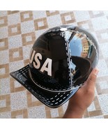 Motorcycle Helmet Baseball Cap Style fiberglass custom Helmet Bike black... - $198.00