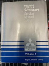 1989 MITSUBISHI Van Wagon Service Repair Shop Manual Volume 1 Engine Chassis Bod - $80.80