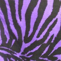 56"x126" - Black and Purple- Tablecloth Poly Cotton Zebra Print - $57.98