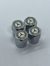 4PCS Silver Car Wheel Tire Valve Stems Caps Tyre Valve Covers for Merced... - $211.63 MXN
