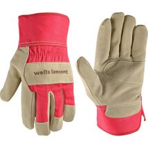 Wells Lamont Women's Heavy Duty Leather Palm Work Gloves with Safety Cuf... - $9.95