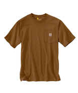 Carhartt K87-B00 Short-Sleeve Workwear Pocket T-Shirt, Oiled Walnut Heat... - $39.00