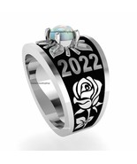 Round Cut Opal Class Ring jewelry for woman silver 925, Collet prong - £100.24 GBP
