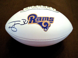 TODD GURLEY LA RAMS ATLANTA FALCONS RB SIGNED AUTO RAMS LOGO FOOTBALL JSA  - £116.53 GBP