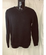 Arizona Jean Co Sweater V-Neck Youth Teen  XXL 18 Black Pullover Cotton ... - £12.31 GBP