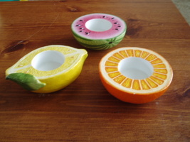 PartyLite Summer Fest Fruit Tealight Candle Holders Party Lite - £11.00 GBP