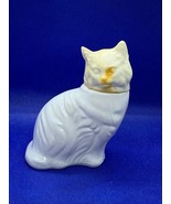 Vintage AVON Kitty Cat Shaped Perfume Milk Glass Bottle - £3.99 GBP