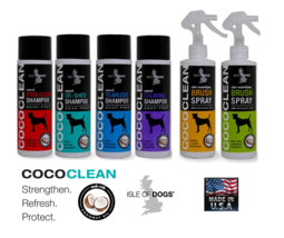 Isle Of Dogs Coco Clean Natural SHAMPOO &amp; BRUSH SPRAYS SET Conditions SO... - $31.49
