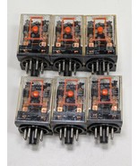 Lot of 6 - OMRON MK2P-S 8-PIN Relays 120VAC COILS w/MANUAL PUSH BUTTON - $34.64