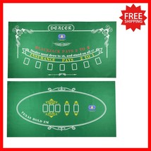 Double-Sided Casino Felt Mat for Poker &amp; Blackjack - Perfect for Parties - $968.21 MXN