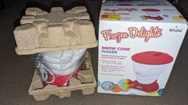 Rival Snow Cone Maker Red Frozen Delights Push Easy To Use NEW Open Box - £36.50 GBP