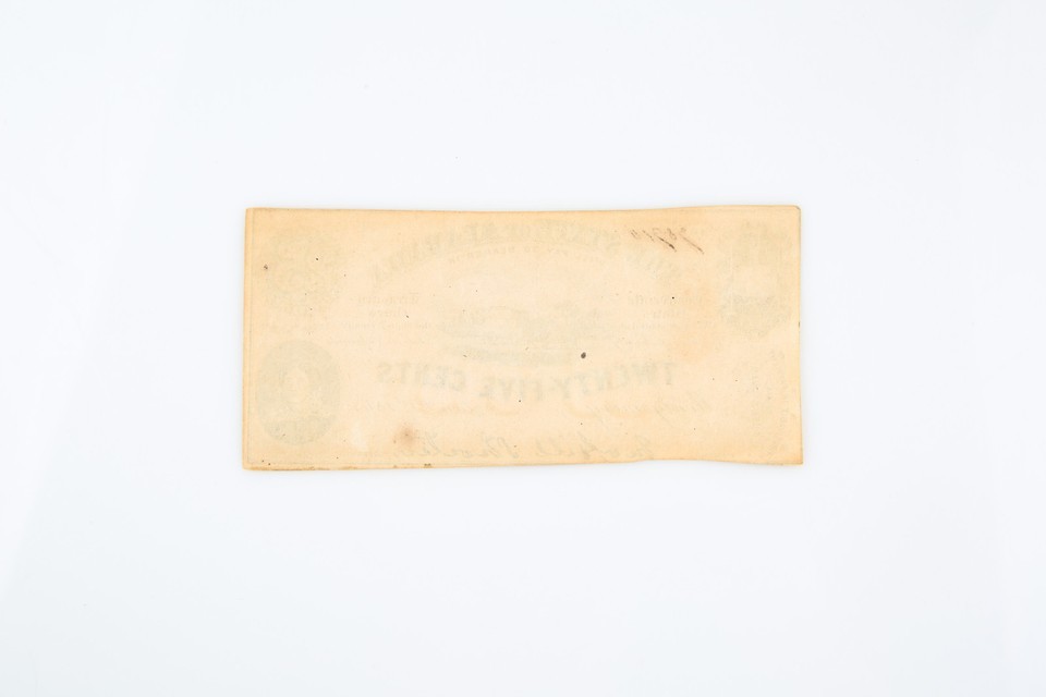 1863 State of Alabama Twenty-Five Cents confederate Fractional Currency Item image 2