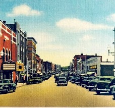 1930s Waterville Main Street Maine Linen Postcard Classic Automobiles E8... - $369.57 MXN
