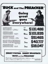 Buck and the Preacher 1972 ORIGINAL Vintage 9x12 Industry Ad Sidney Poitier - £15.45 GBP