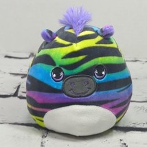 Squishmallow Zebra Stuffed Animal Rainbow Striped Plush 5&quot; Kelly Toy - £9.41 GBP