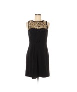 REBECCA TAYLOR 100% Silk Embellished Black &amp; Gold Cocktail Party Dress -... - $2,428.24 MXN