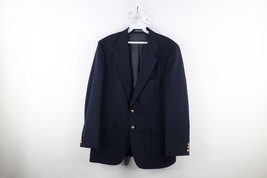 Vintage 70s Mens 42R Distressed Wool 2 Button Suit Coat Blazer Jacket Na... - $39.55