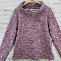 Columbia Sweatshirt Womens XL Pullover Cowl Neck Heathered Purple  - £15.85 GBP